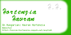 hortenzia havran business card